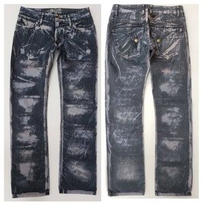 New Men ROBIN'S JEAN Long Flap Straight Leg Jeans
